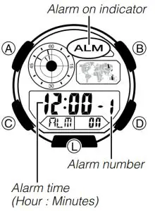 CASIO AE-1400WH-9AVCF 3458 Smartwatch - Alarms