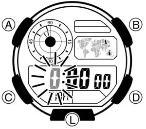 CASIO AE-1400WH-9AVCF 3458 Smartwatch - setting screen