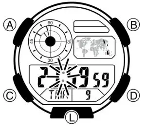 CASIO AE-1400WH-9AVCF 3458 Smartwatch - start the