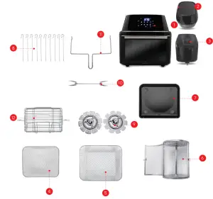 CHEFWAVE MAGMA 16 Qt Air Fryer Over CW AF16 - figure 2