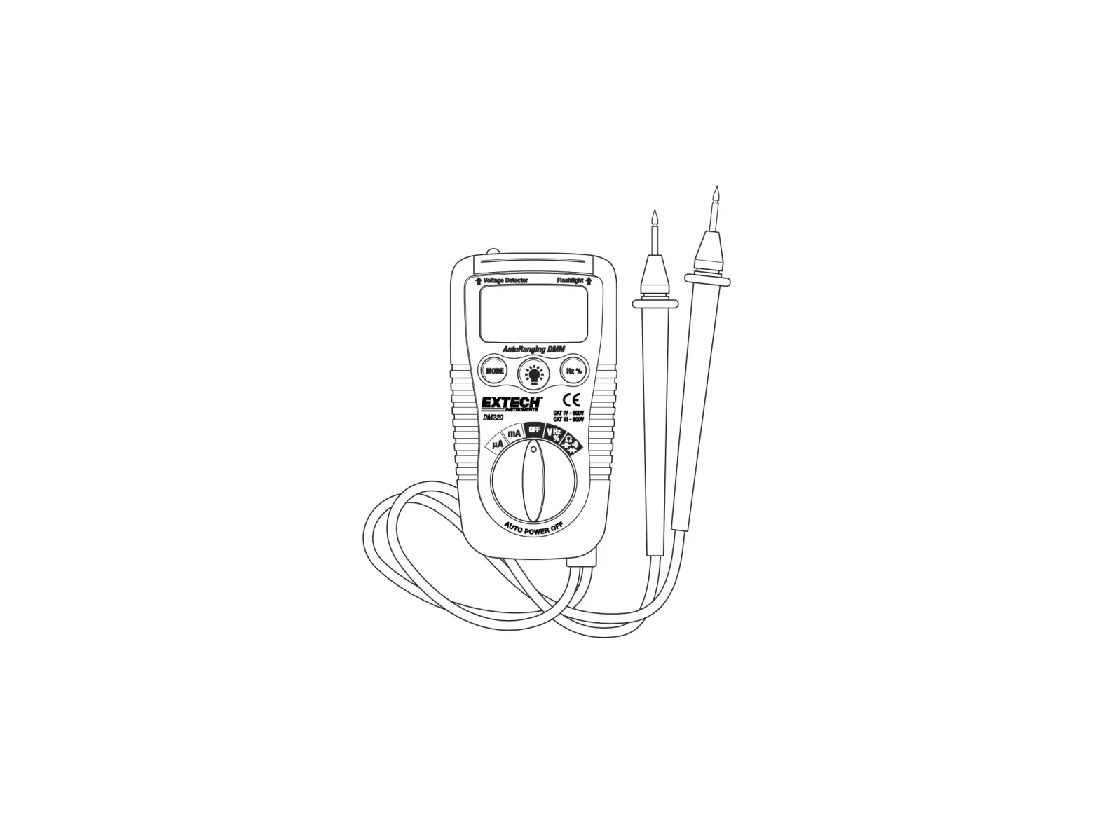 Extech Pocket Autoranging Dmm Dm220 User Guide