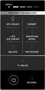 NINJA CREAMI NC300 USING THE CONTROL PANEL