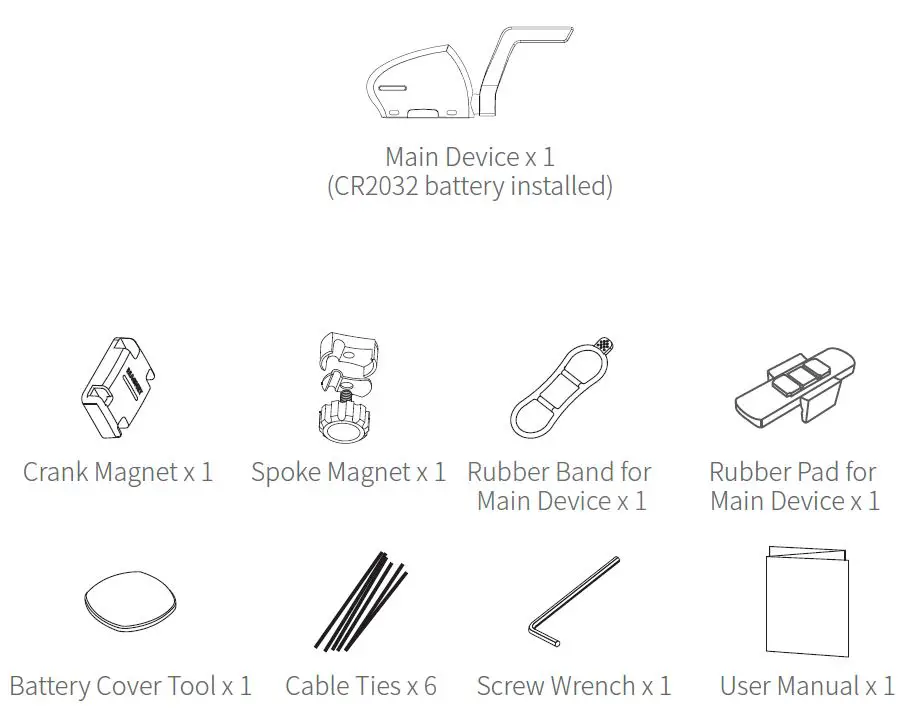 COOSPO BK805 Speed and Cadence Sensor FIG 1