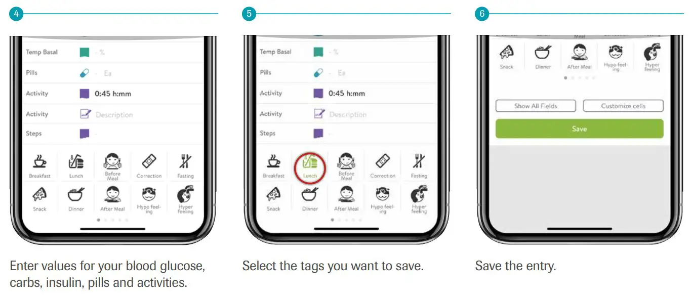 ACCU-CHEK Instant Meter and mySugr App User Guide - LOG AN ENTRY