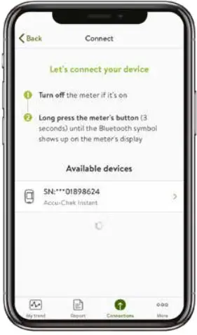 ACCU-CHEK Instant Meter and mySugr App User Guide - You will then see the serial number