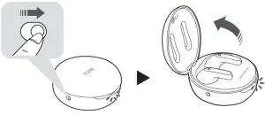 LG FN6 TONE Free Bluetooth Stereo Headset - turns off