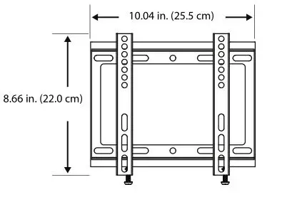 Insignia Fixed-Position Wall Mount for TVs [NS-HTVMFAB] - Dimentions