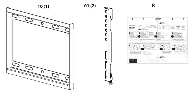 Insignia Fixed-Position Wall Mount for TVs [NS-HTVMFAB] - Package contents