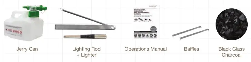 ecosmart Island Fireplace FLEX 18IL - Included Accessories