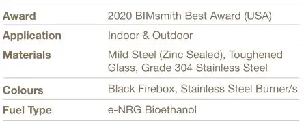 ecosmart Island Fireplace FLEX 18IL - Island Fireplaces Table