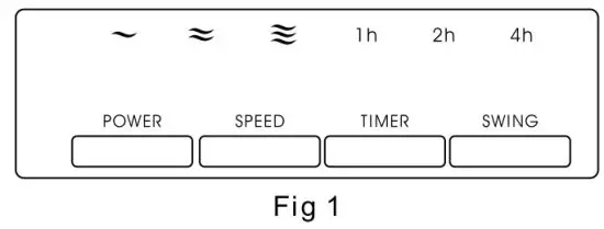COSTWAY ES10037US Mini Tower Fan - operating instruction