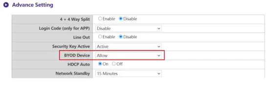 BenQ WDC30TH InstaShow X Button - BYOD