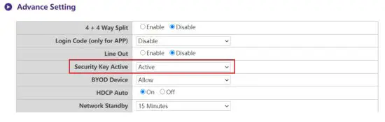 BenQ WDC30TH InstaShow X Button - Security