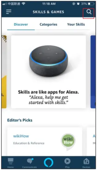 Setting Alexa App