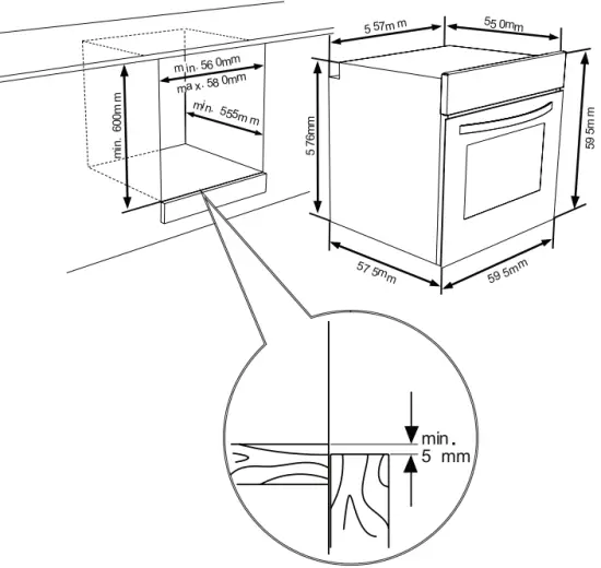 INSTALLATION OF BUILT-IN OVEN