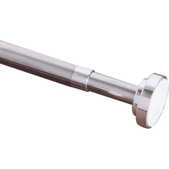 HOMEDEPOT W1WCR4986SS 86.6 Inch Telescoping Stainless Steel Window Curtain Rod
