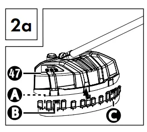 Fit the cutting filament protective guard