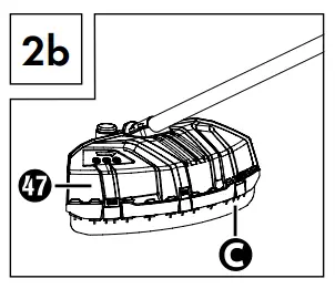 Fit the cutting filament protective guard