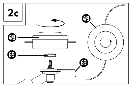 Installing/replacing the strimmer 
