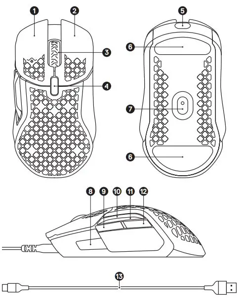 steelseries Aerox 5 Lightweight Wireless Gaming Mouse 2