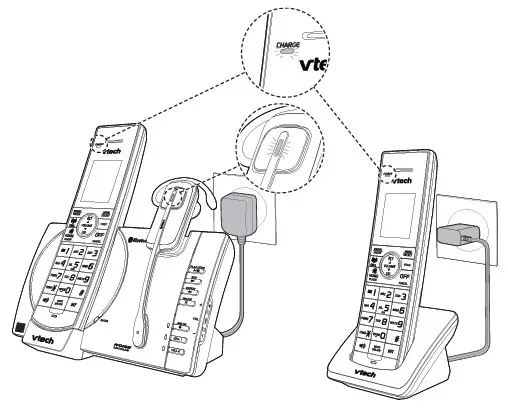 vtech Dect 6.0 Cordless Telephone Charge the battery