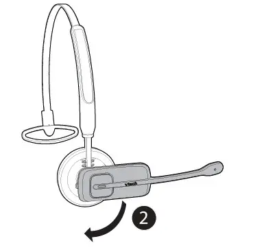 vtech Dect 6.0 Cordless Telephone Position the headset 8