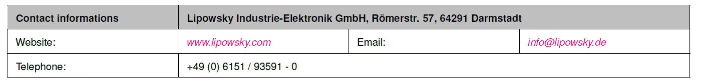 LIPOWSKY -INDUSTRIE-ELEKTRONIK- Baby-LIN-RM-III -Digital I-O -Interface -22