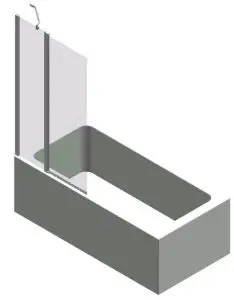 MerlyanBath Two Panel Bath screen