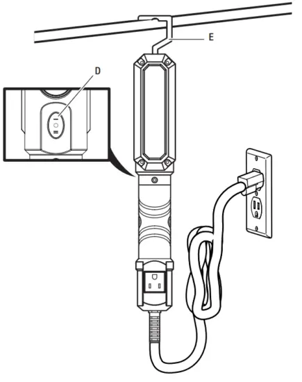 Husky K40365 1200 LUMEN LED CORDED HANDHELD WORK LIGHT - worklight