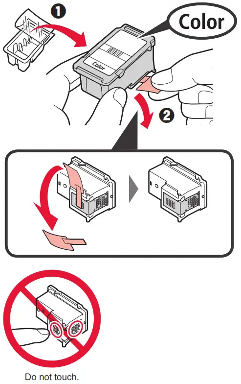 Canon PIXMA E3300 Series User Manual - Remove the protective tape