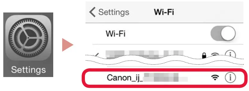 Canon PIXMA E3300 Series User Manual - iOS screen
