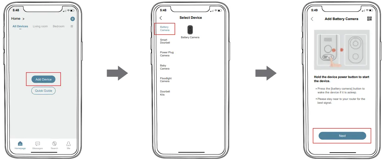 Connect Camera to App