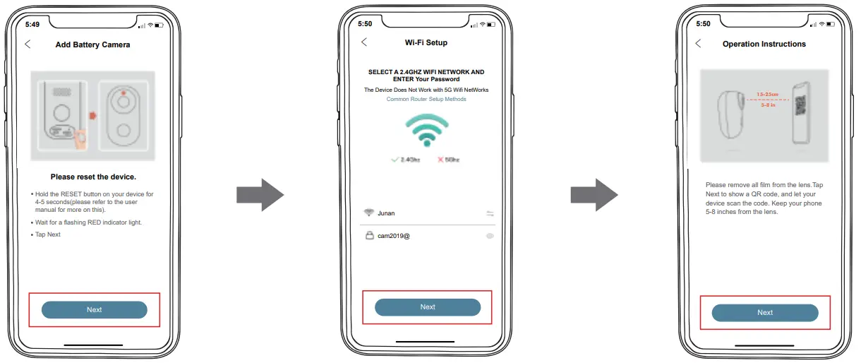 Connect Camera to App