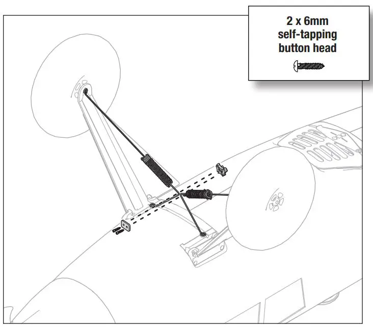 E-flite Turbo Timber Evolution 1.5m Instruction Manual - Clamp the assembly together with the two 2 x 6mm self tapping screws