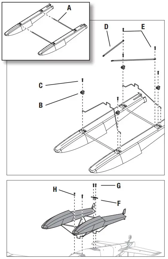 E-flite Turbo Timber Evolution 1.5m Instruction Manual - Float Installation