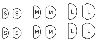 Aiwa AIR2 Prodigy Air2 TRUE WIRELESS EARBUDS - Ear cushions