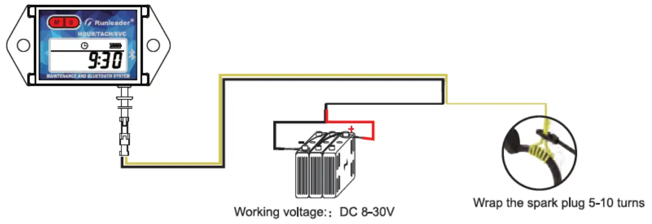 Runleader RL HM027BT Battery Indicator and Hour Meter - fig 3