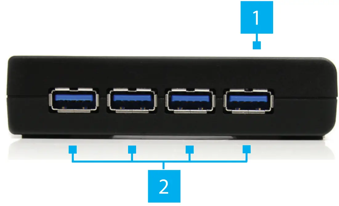 StarTech 4 Port Black SuperSpeed USB 30 Hub - fig 1