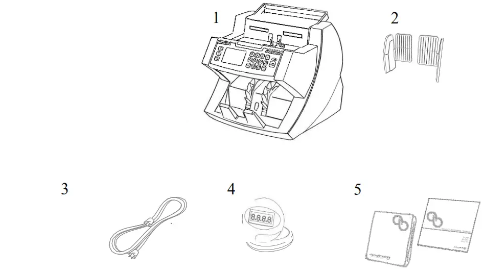 AccuBANKER AB4200 Basic or MGUV Commercial Bill Counter - Box Contents