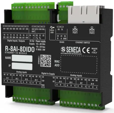 SENECA R-8AI-8DIDO IO module analog inputs 8 digital PRODUCT
