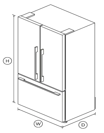 FISHER PAYKEL RF201ADW5N Freestanding French Door Refrigerator Freezer FIG 1