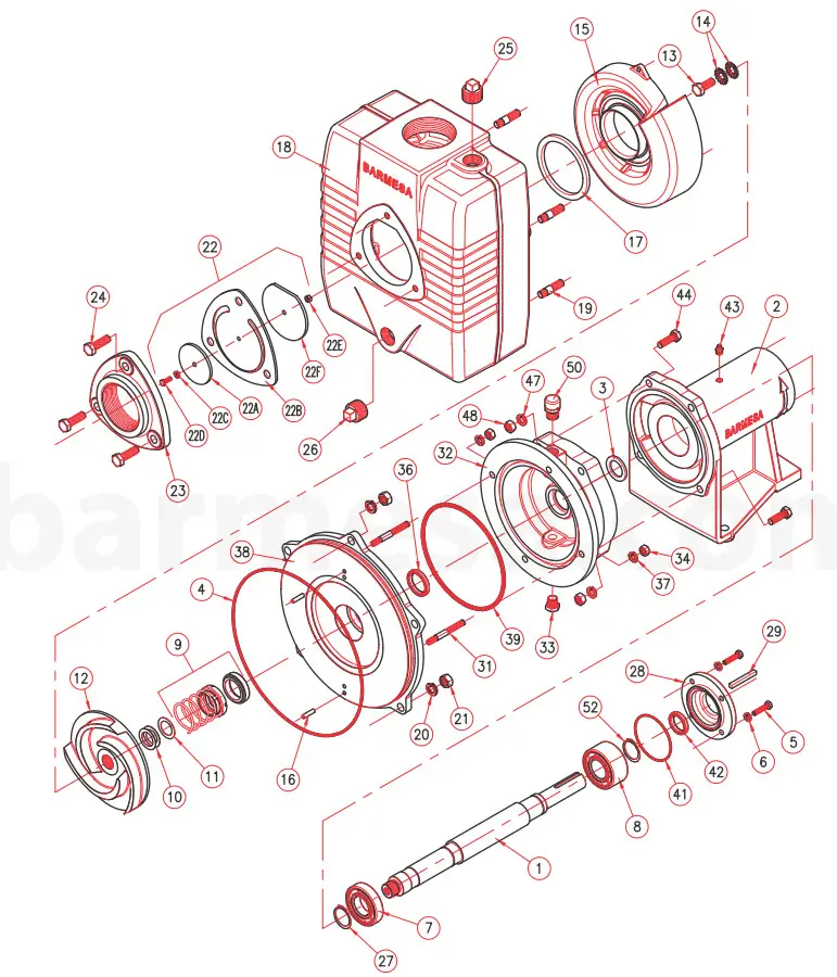 Barmesa Pumps BSP15ICU Self-Priming Frame Mounted Pump - Figure 3