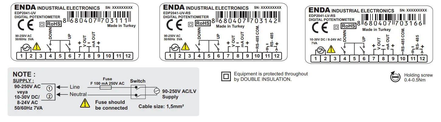 ENDA EDP2041 Digital Potentiometer - DIAGRAM