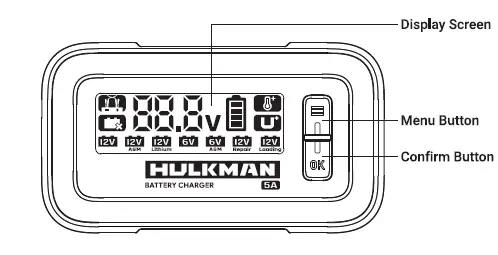 HULKMAN Sigma 5 Amp All Around AI Smart Car Battery Charger and Magnifier 1