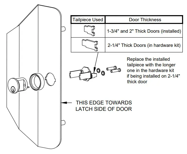 DETEX 105640 Anti Vandal Trim Lock Device - Trim Prep 1