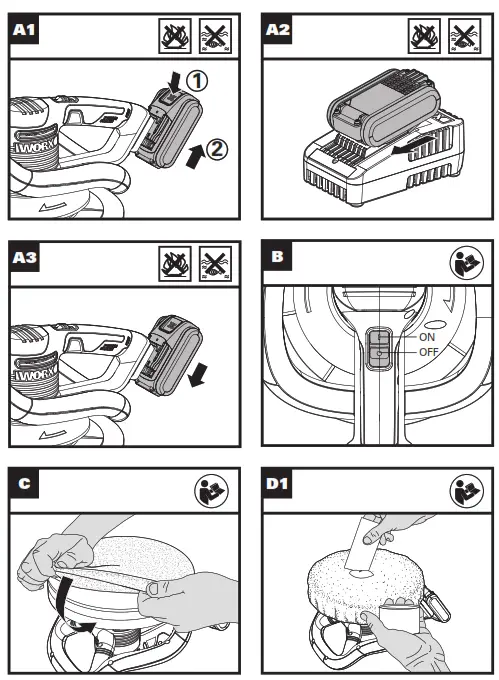 WORX WX856 20V Cordless Orbital Tool - 2