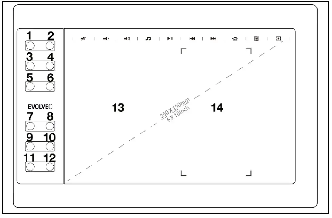 EVOLVEO-Grafico-T12-Graphics-Tablet-FIG-1