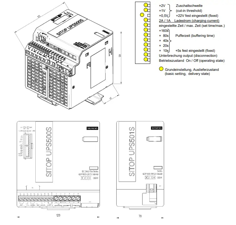SIEMENS 6EP1933 2EC51 8AA0 Uninterruptible Power Supply - Fig