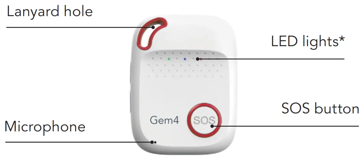 Tunstall Gem4 Wearable 4G mPERS Device - 1