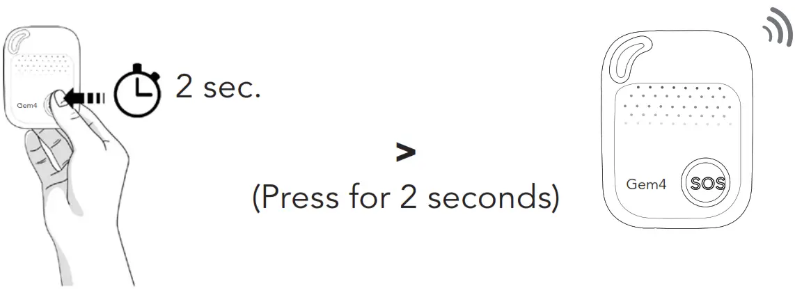 Tunstall Gem4 Wearable 4G mPERS Device - 9